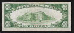 Alternative view of Banconota da 10 dollari U.S.A. bollino giallo occupazione americana (WW2)