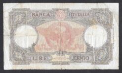 Alternative view of Banconota da 100 lire Capranesi - Aquila Romana d.m. 23.08.1943 (B.I.)