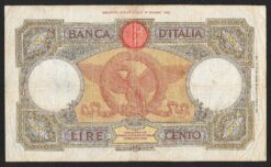 Alternative view of Banconota da 100 lire tipo Capranesi - Aquila Romana d.m. 18.08.1936 (primo decreto Impero)
