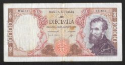 Banconota da 10000 lire tipo Michelangelo serie sostitutiva W0202