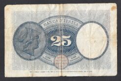 Alternative view of Banconota da 25 lire tipo Aquila Sabauda d.m. 24.01.1918