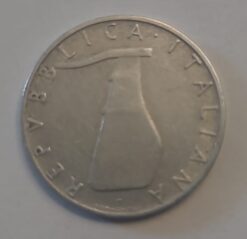 Alternative view of Moneta da 5 lire tipo Delfino del 1956