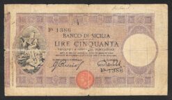 Banconota da 50 lire Banco di Sicilia d.m. 18.05.1915