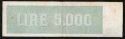 Alternative view of Titolo provvisorio da 5000 lire d.m. 12.07.1947 (testina)
