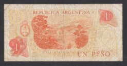 Alternative view of Banconota da 1 peso argentino Gen. Belgrano del 1970-1973 serie R (ricambio)