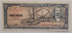 Banconota da 10 pesos cubani Carlos Manuel de Céspedes 1960 firmata Che
