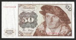 Banconota da 50 marchi Repubblica Federale di Germania del 1980 serie YE-D (replacement)