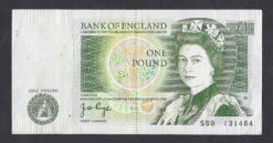 Banconota da 1 sterlina Bank of England serie D (regina Elisabetta II-Newton)