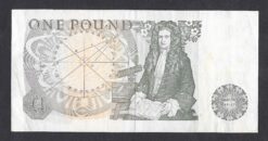 Alternative view of Banconota da 1 sterlina Bank of England serie D (regina Elisabetta II-Newton)